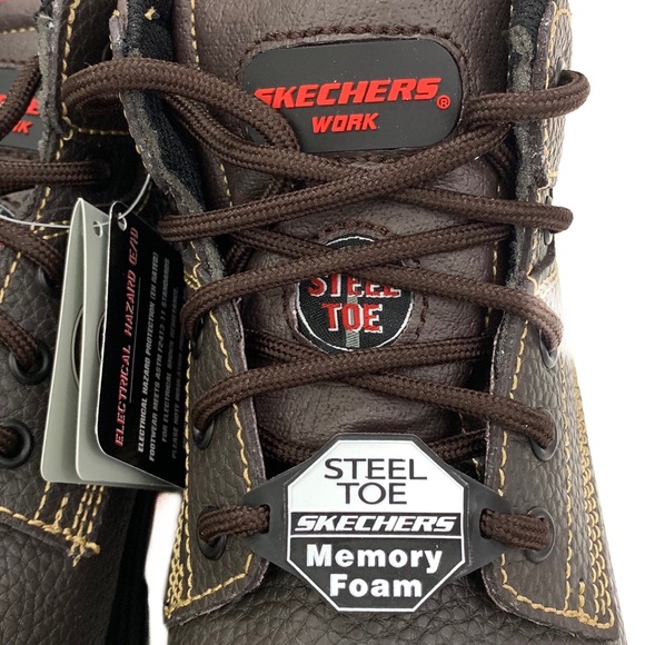 Skechers Work Steel Toe Boots Memory Foam Size 8.5 NWT Workwear Safety - Picture 3 of 13